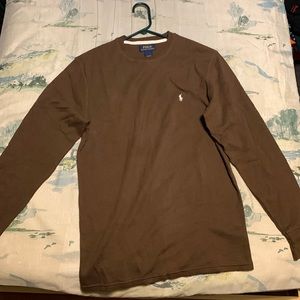 👕 RALPH LAUREN POLO BROWN LONG SLEEVE